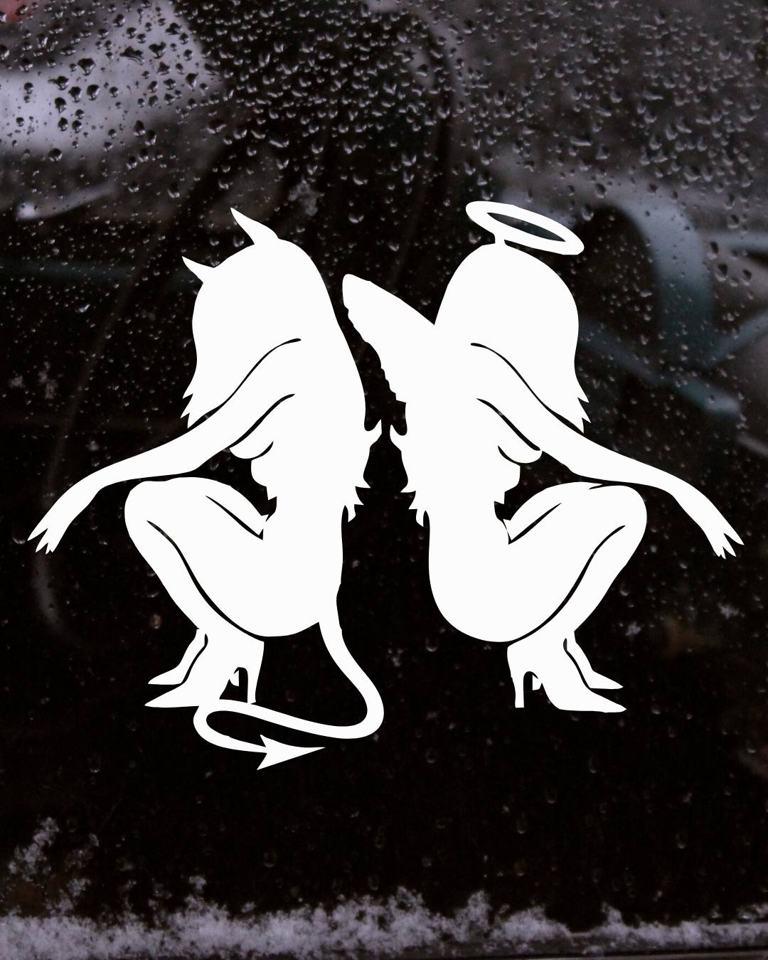 Angel vs Devil Vinyl Decal