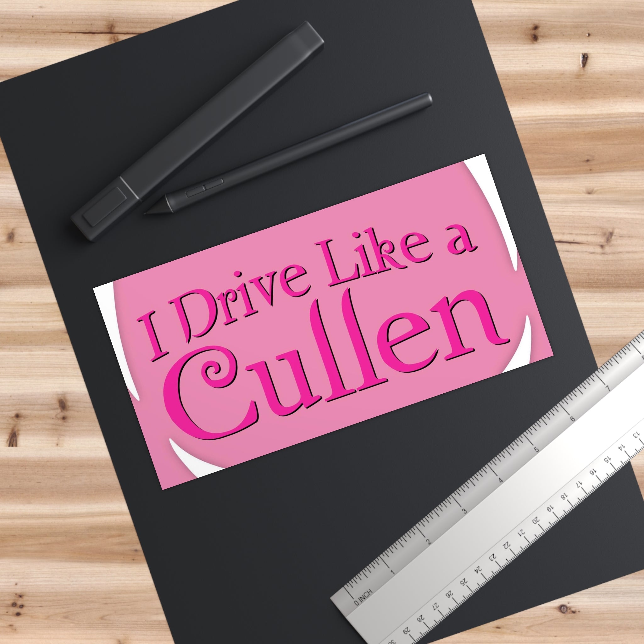 I Drive Like a Cullen Bumper Stickers Teen Goth Car Accessories 7.5" × 3.75" Rectangle White