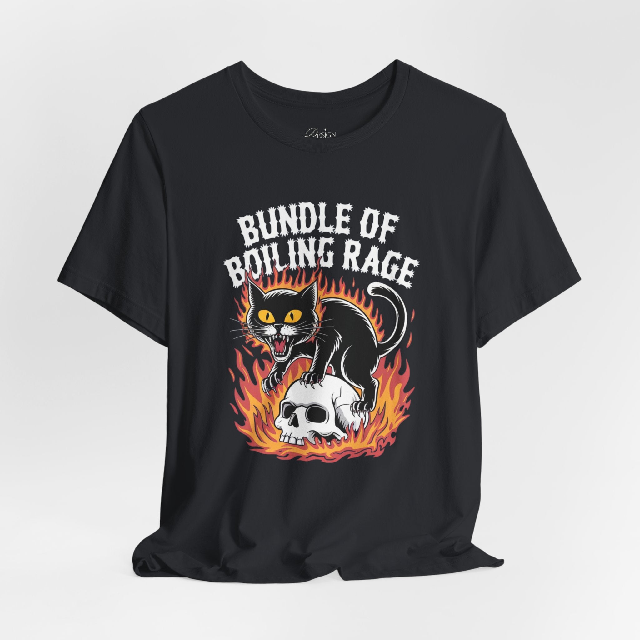 Bundle of Boiling Rage Cat Tee Vintage Black