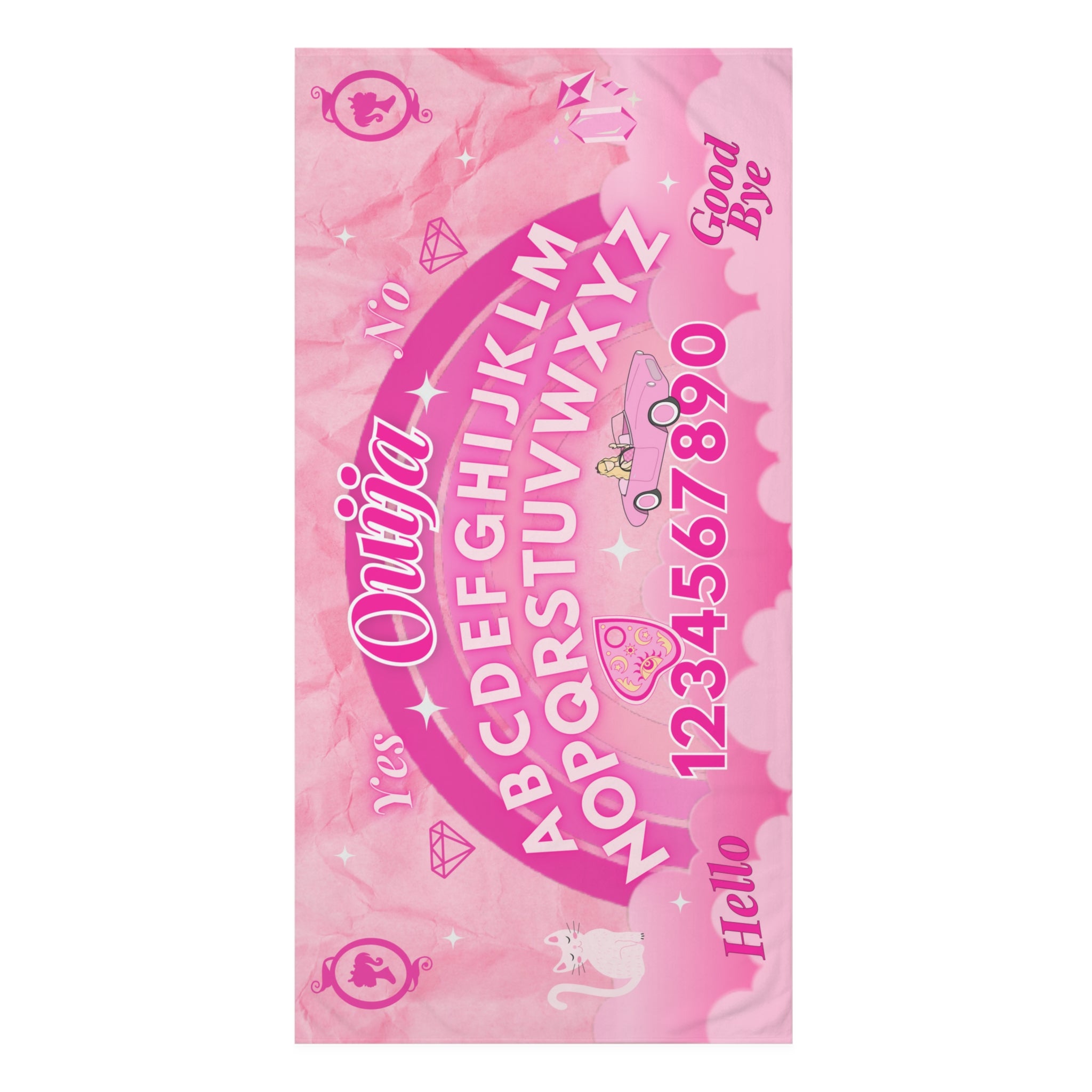 Barbie Ouija Beach Towel White 30" × 60"
