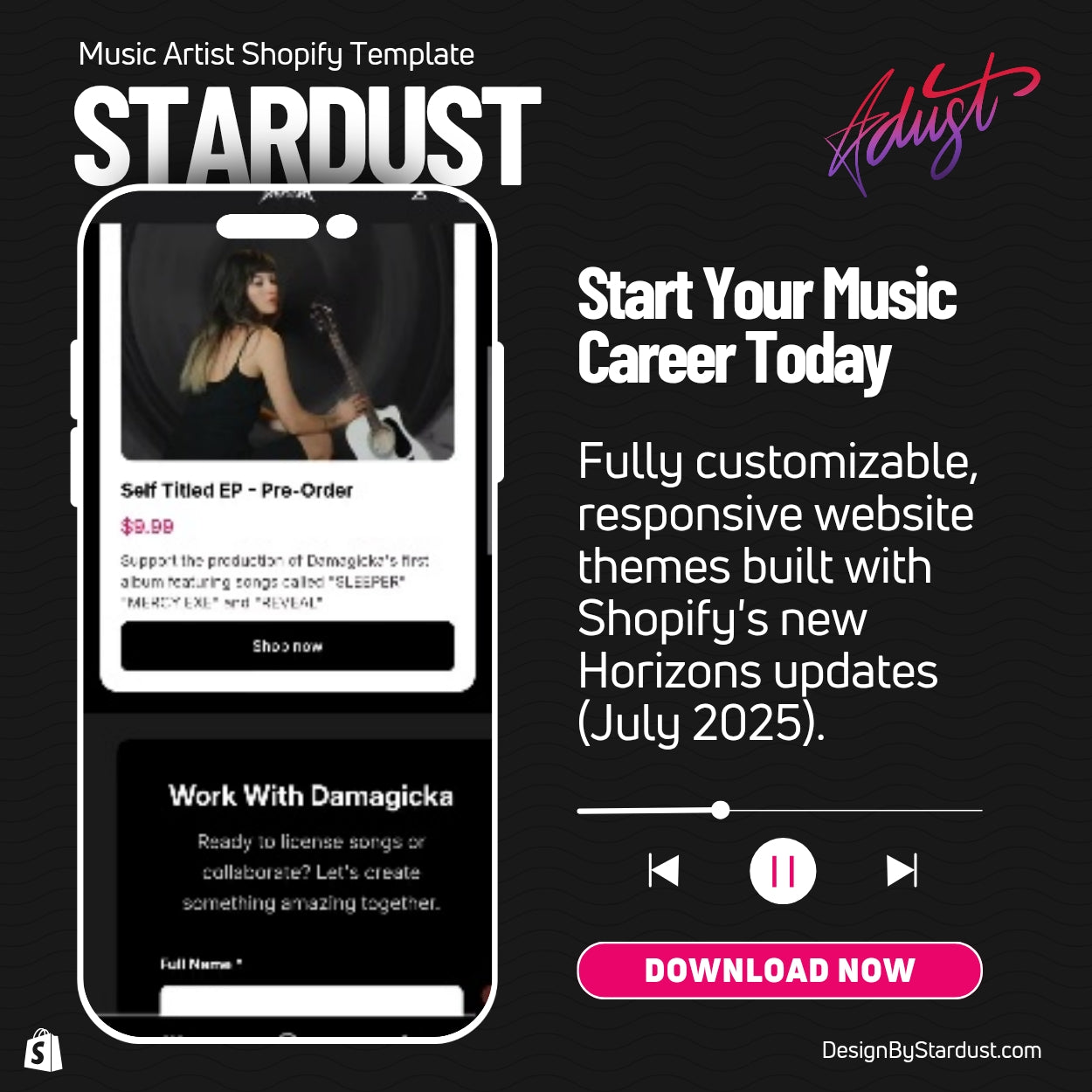 Music eCommerce Website Template