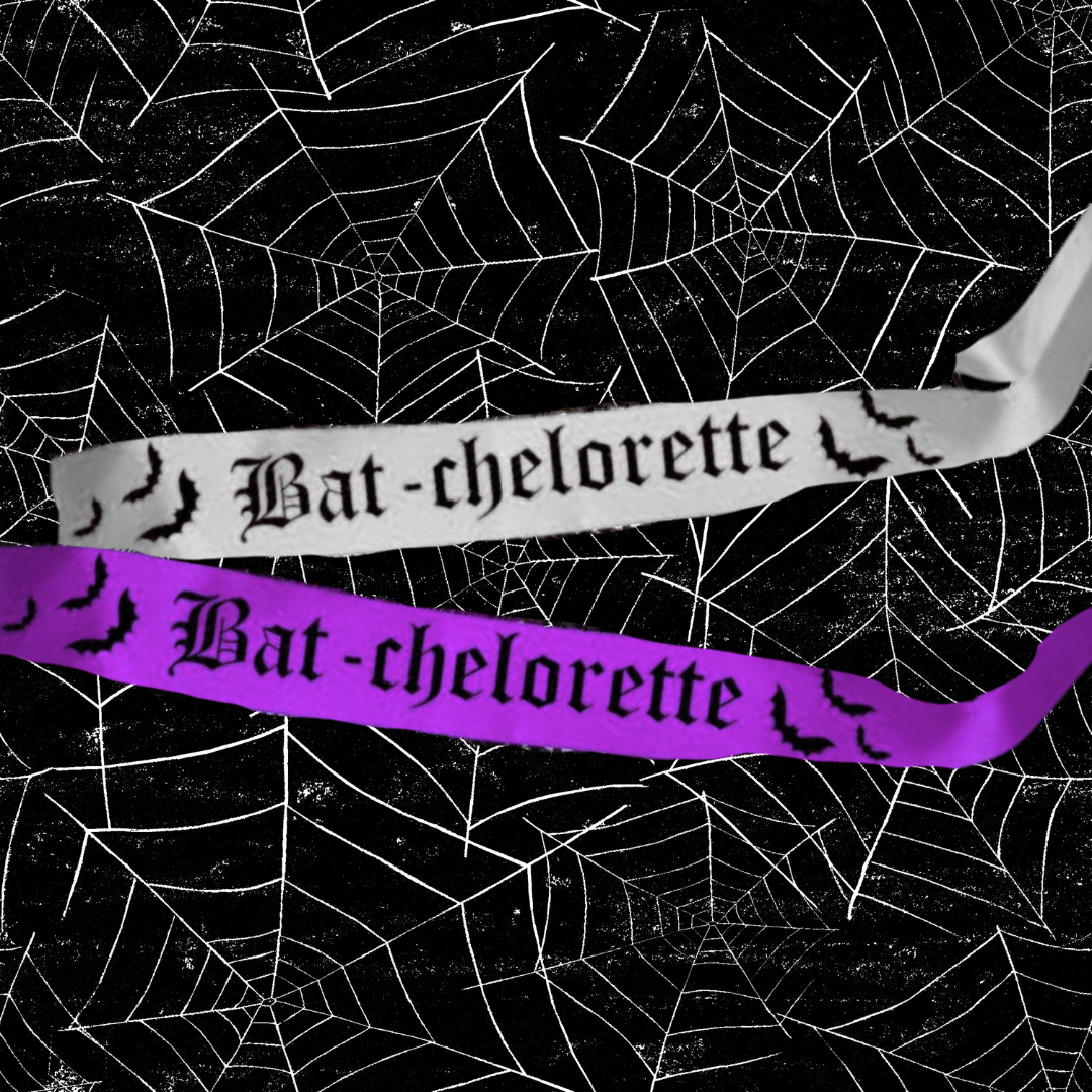 Bachelorette Sashes for Goth Weddings