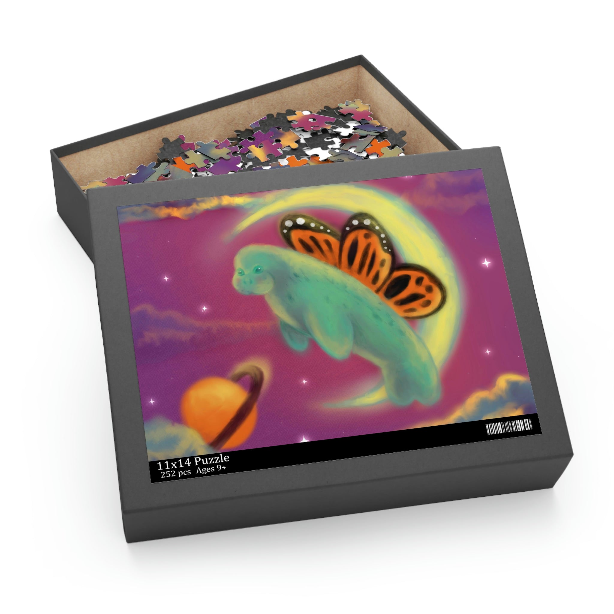 Beautiful Butterfly Manatee Puzzle 252 Pieces 14" × 11" (252 pcs)