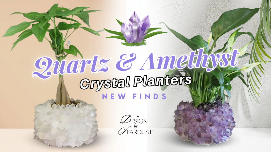 Amethyst and Quartz Crystal Planters: Etsy Finds