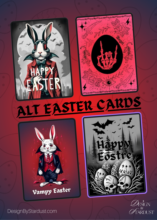Alt Easter Cards - Printable Templates