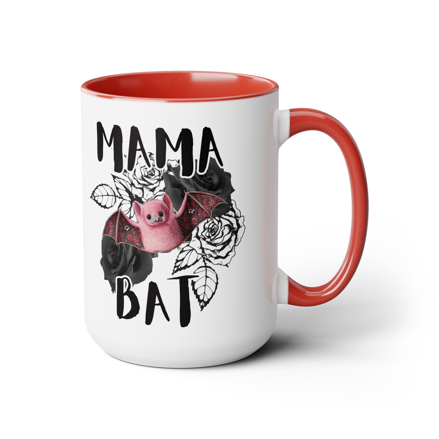 Mama Bat Mug Two-Tone Coffee Mugs, 15oz