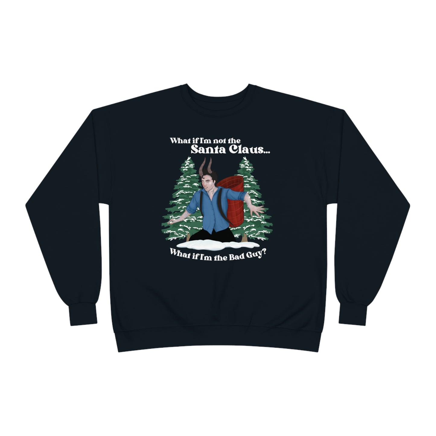 Edward Cullen Krampus Sweater Twilight Christmas Recycled EcoSmart Hanes Crewneck