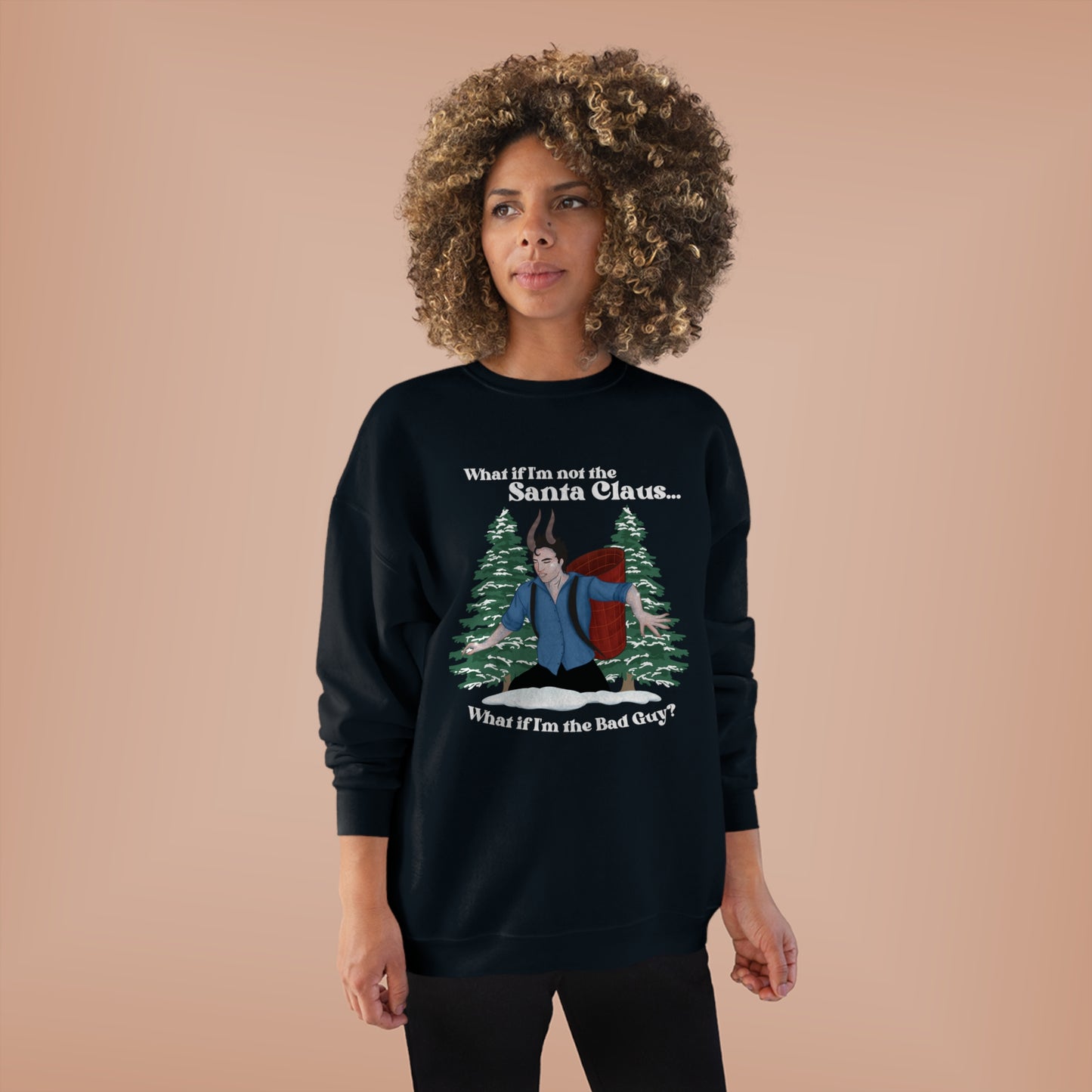 Edward Cullen Krampus Sweater Twilight Christmas Recycled EcoSmart Hanes Crewneck