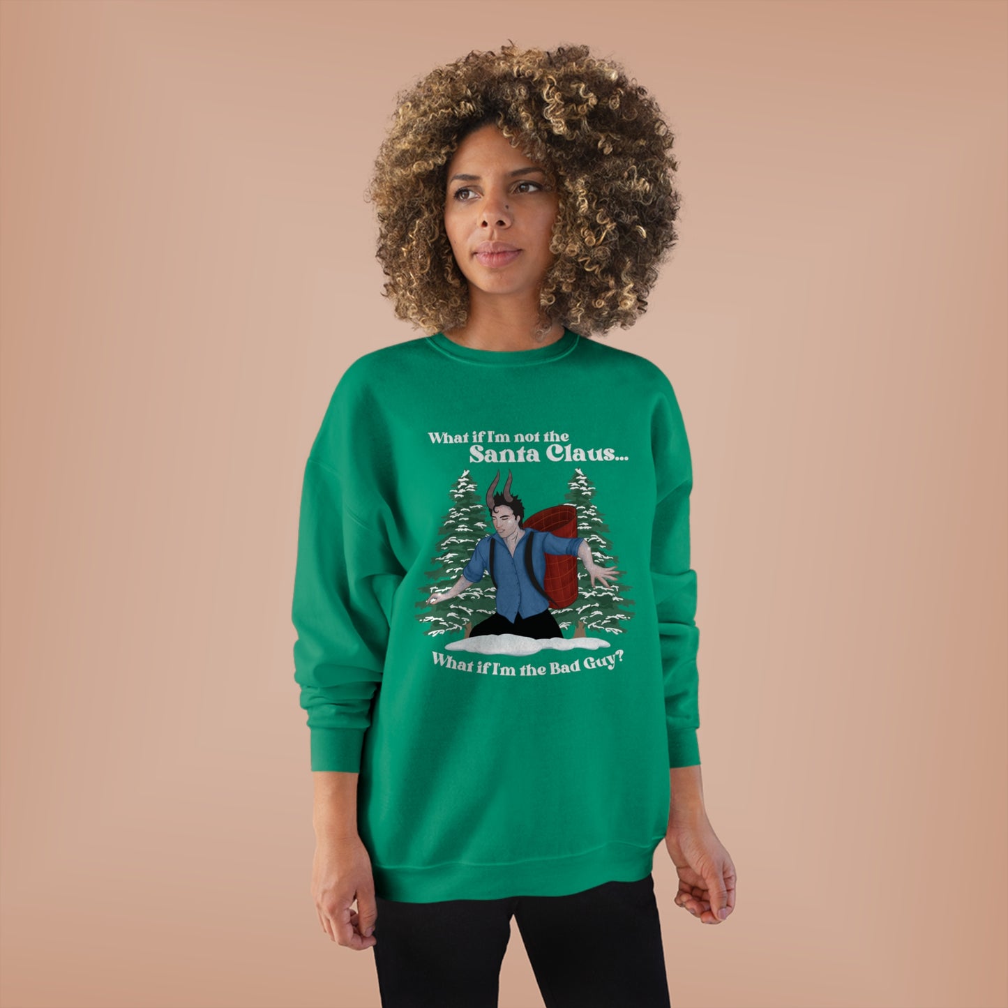 Edward Cullen Krampus Sweater Twilight Christmas Recycled EcoSmart Hanes Crewneck