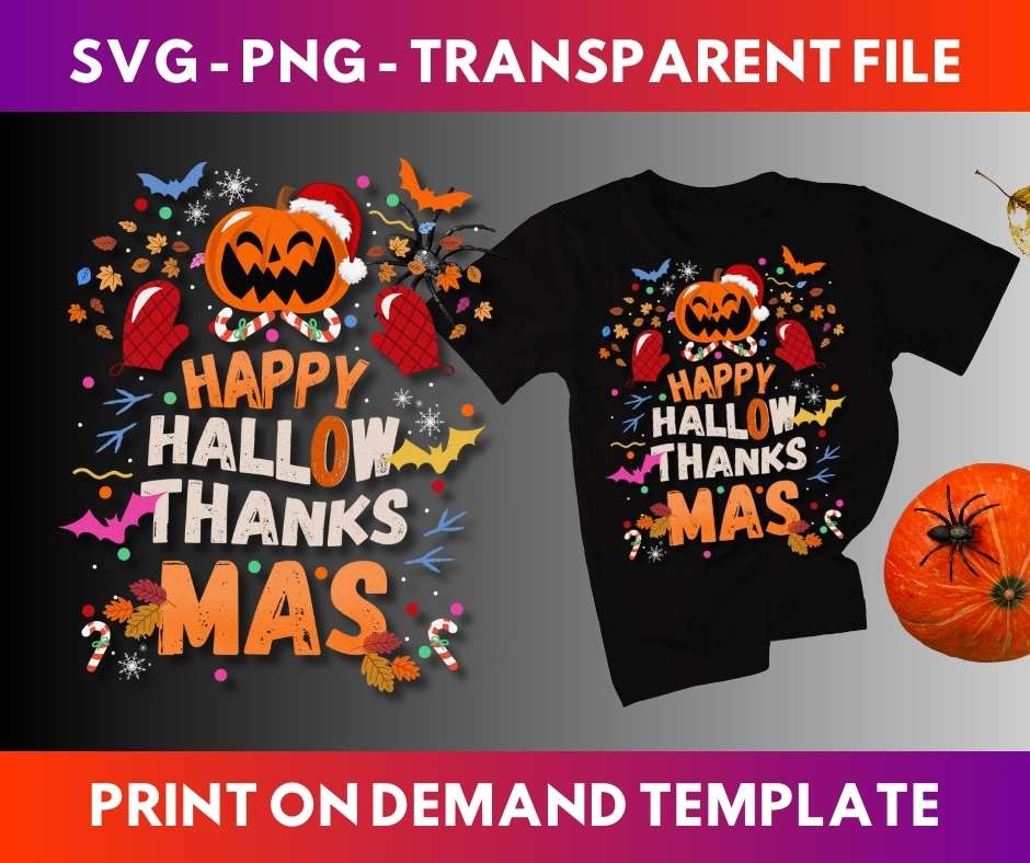 Happy Hallowthanksmas SVG