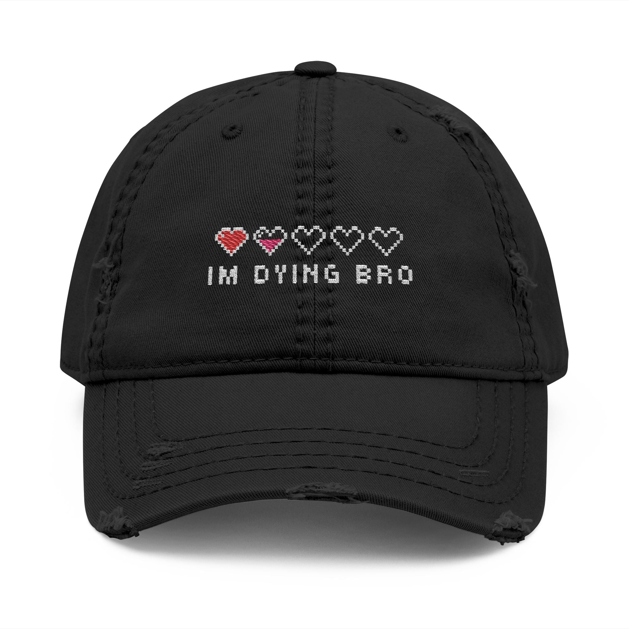 I'm Dying Bro - Embroidered Cap Black One size