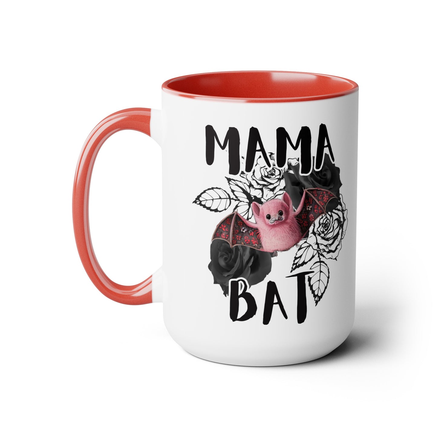 Mama Bat Mug Two-Tone Coffee Mugs, 15oz