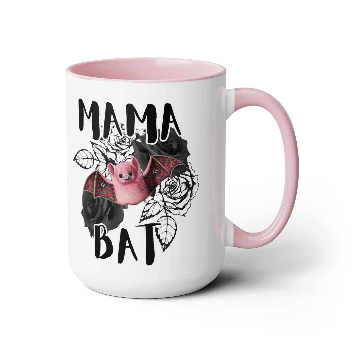 Mama Bat Mug Two-Tone Coffee Mugs, 15oz