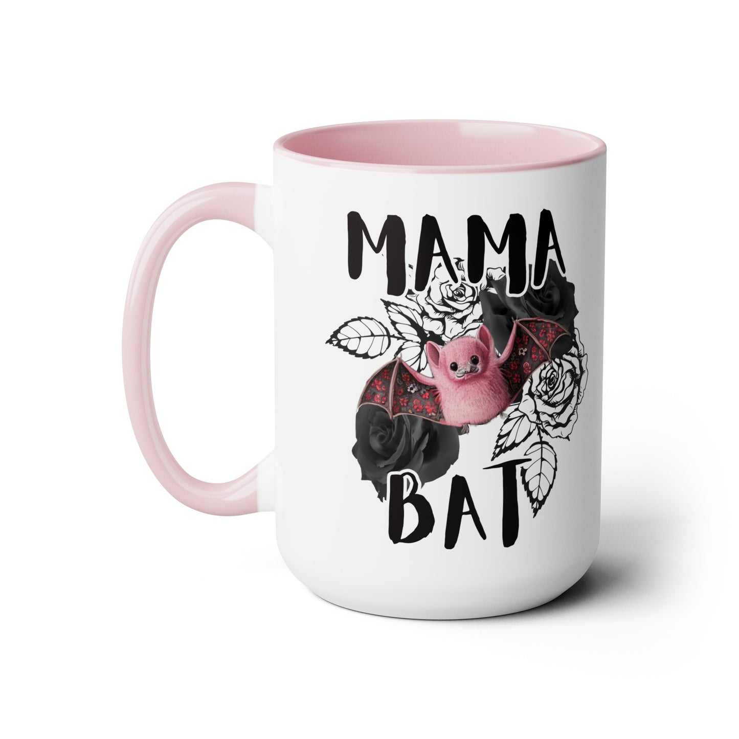 Mama Bat Mug Two-Tone Coffee Mugs, 15oz