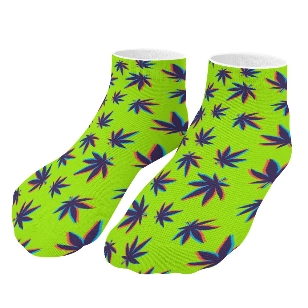 The Perfect Music Festival Socks (5 Pairs) Sweat-proof, Odor-proof, Breathable 420 Weed Leaf Ankle Socks