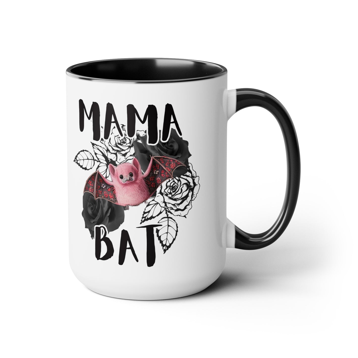 Mama Bat Mug Two-Tone Coffee Mugs, 15oz