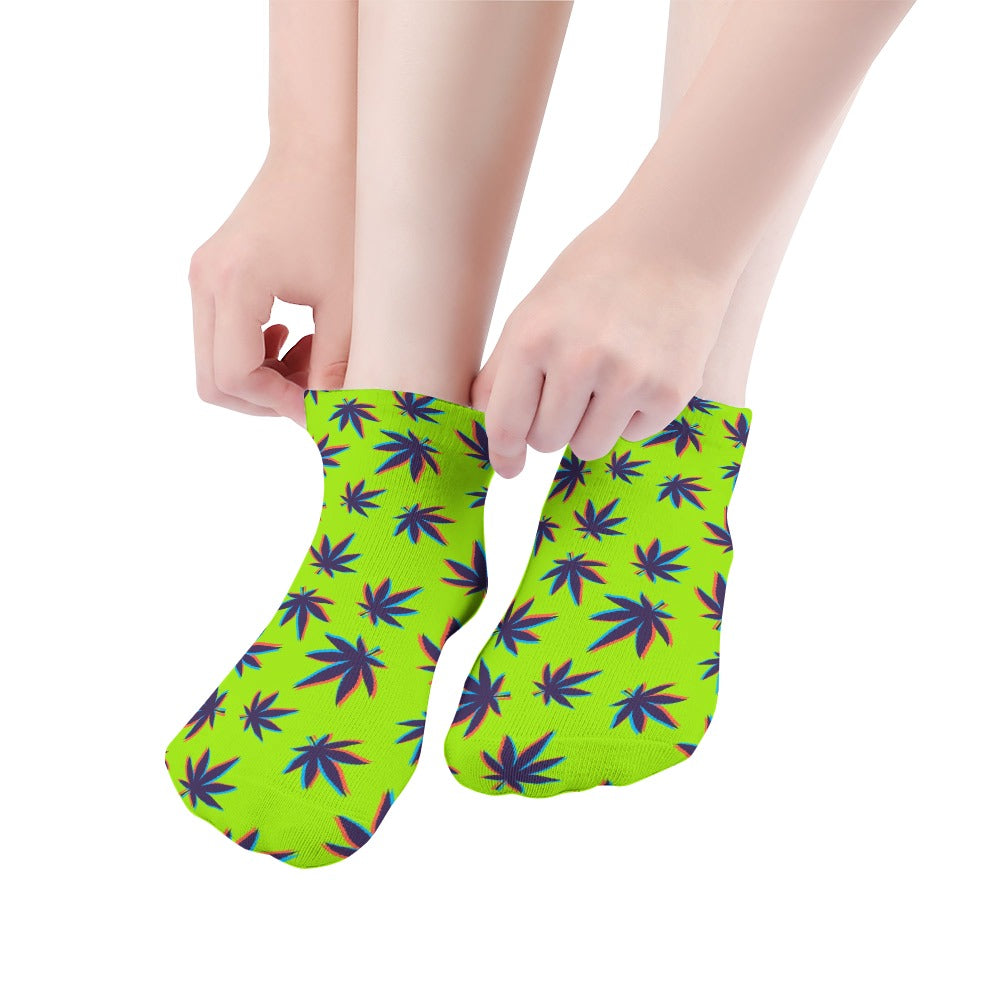 The Perfect Music Festival Socks (5 Pairs) Sweat-proof, Odor-proof, Breathable 420 Weed Leaf Ankle Socks