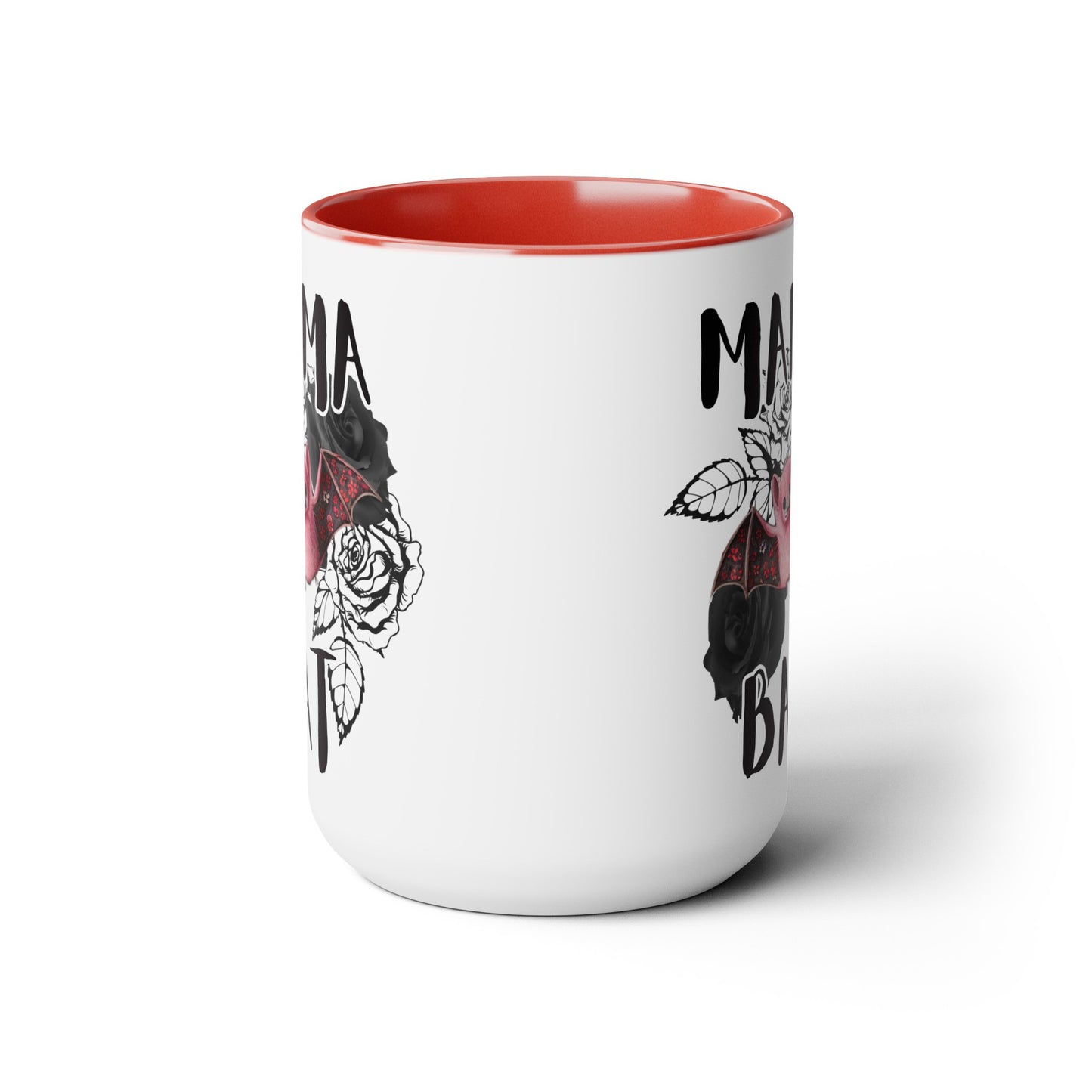 Mama Bat Mug Two-Tone Coffee Mugs, 15oz