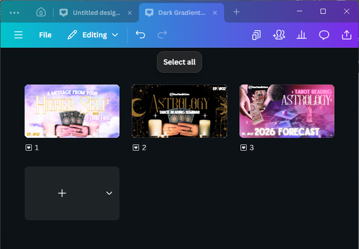 Tarot Readers YouTube Thumbnail Templates