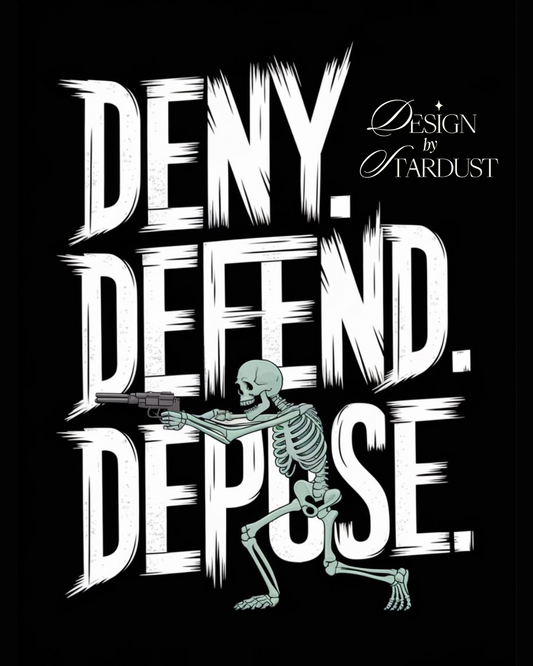 Deny. Defend. Depose. PNG