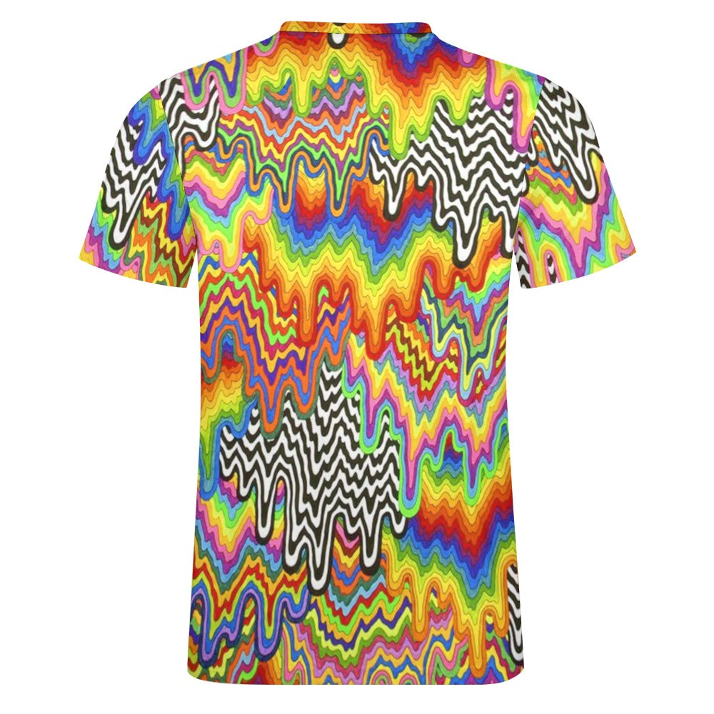 Men's Psychedelic Brain Belt You Fitted Rave Shirt Super Soft Breathable Sweat-Proof Odor-Resistant Music Festival Tee