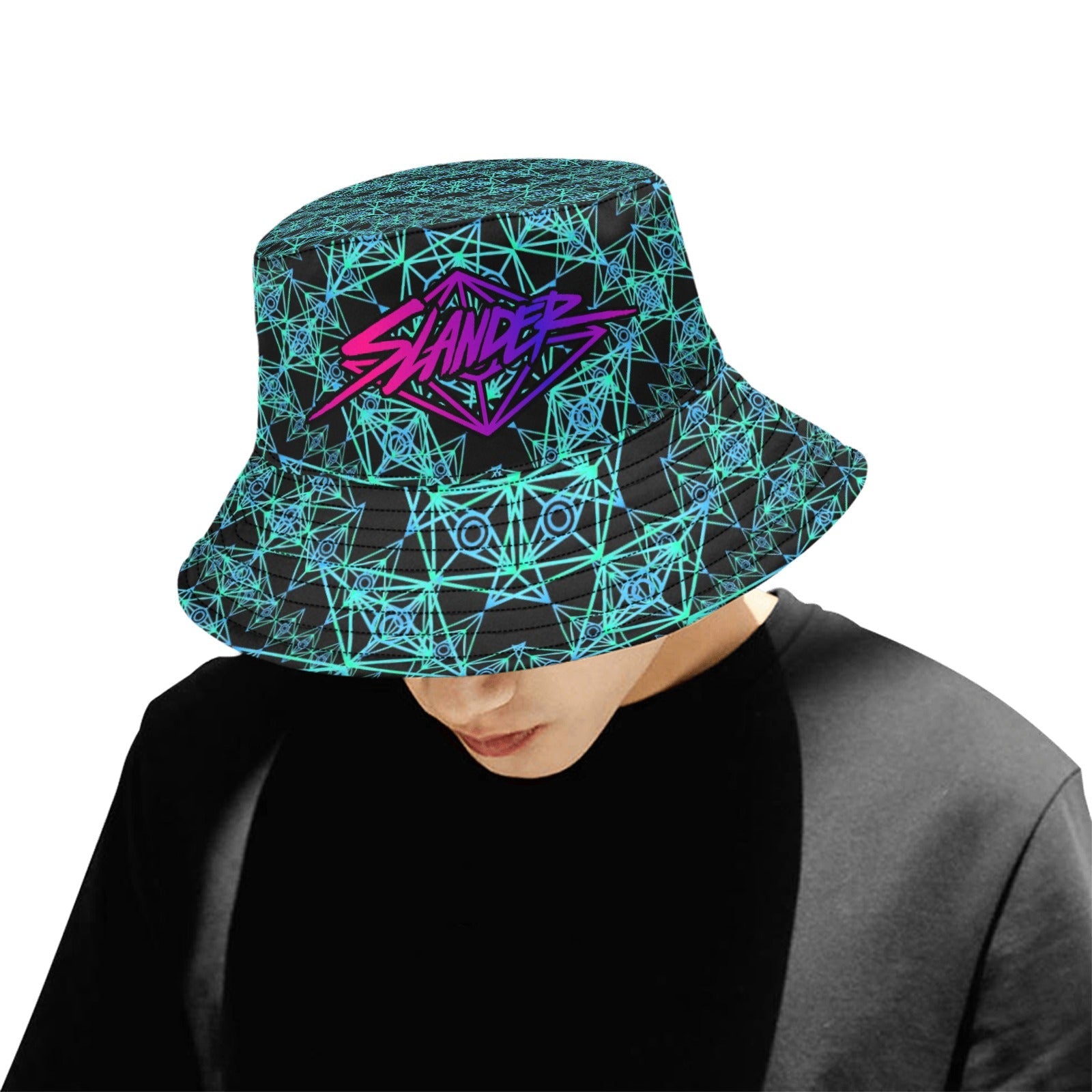 Slander All Over Kaleidoscopic Unisex Summer Bucket Hat