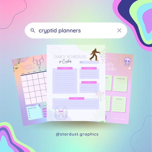 Cryptid Daily, Weekly and Monthly Planner
