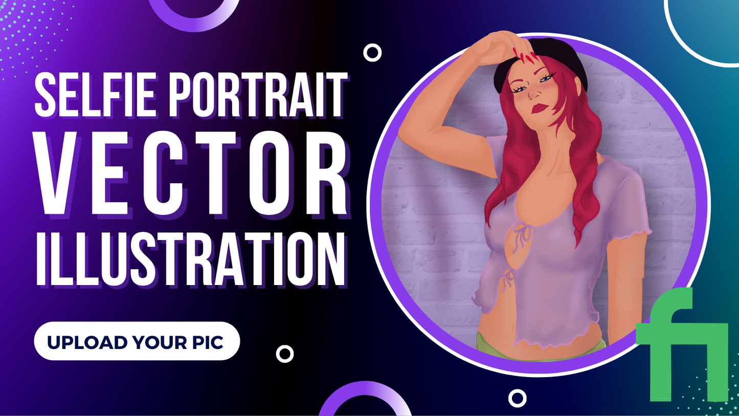 Custom Vector Portrait Illustration: Turn Your Photos into Art